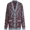 Jacquard-knitted cardigan