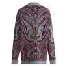 Jacquard-knitted cardigan