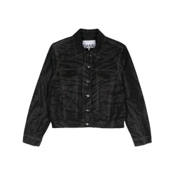 Lazer denim bomber jacket