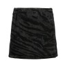 Lazer denim wrap mini skirt