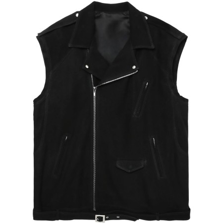 Leather biker vest