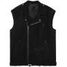 Leather biker vest