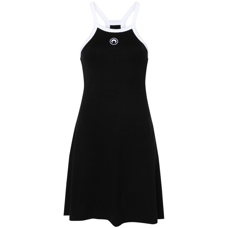 Logo-embroidered minidress