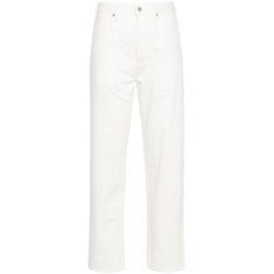 Mid-rise straight jeans