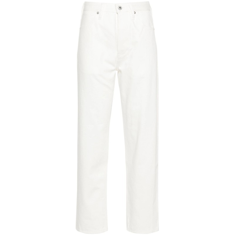 Mid-rise straight jeans