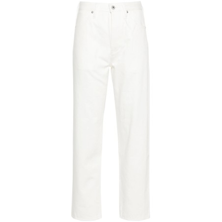 Mid-rise straight jeans