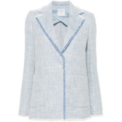 One button frayed jacket