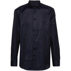 Paisley-jacquard cotton shirt