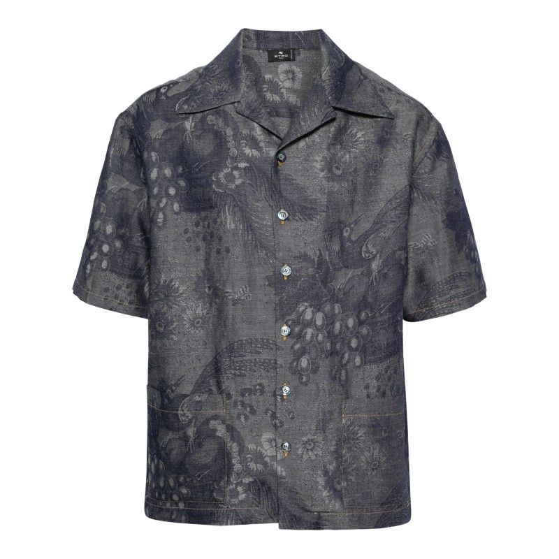 Patterned-jacquard shirt