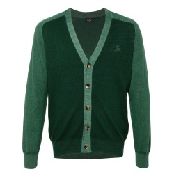 Pegaso-embroidered cardigan