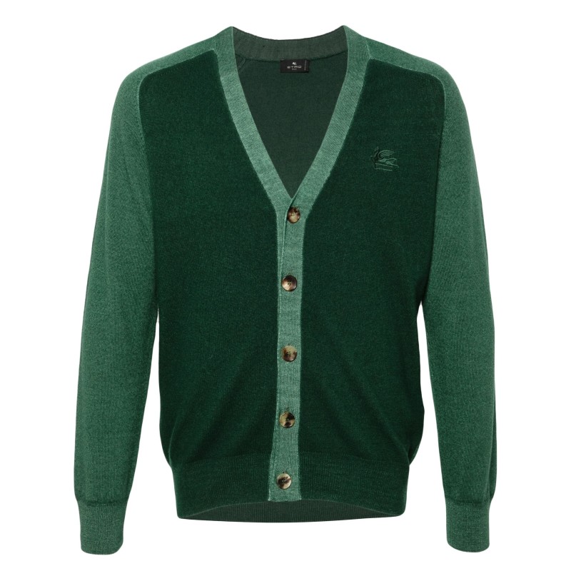 Pegaso-embroidered cardigan