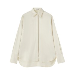 Pointed-collar shirt