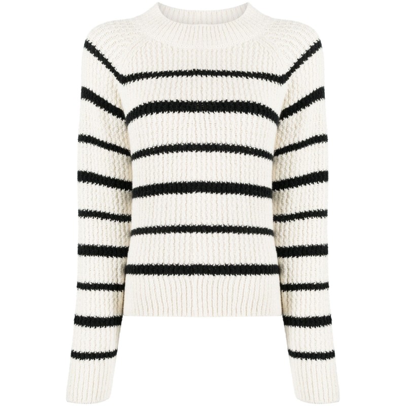 Ribbed stripe pullover