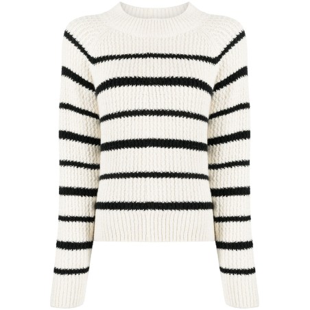 Ribbed stripe pullover