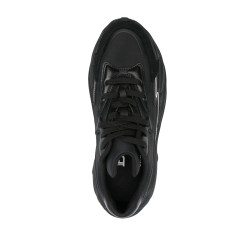 Run row leather sneakers