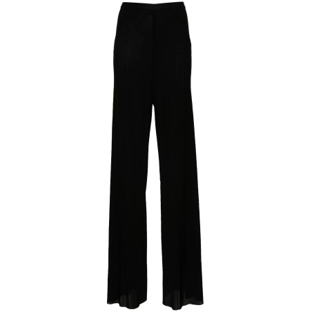 Seam-detailed wide trousers