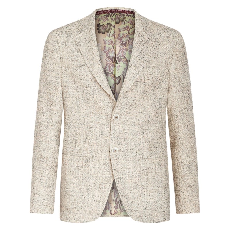 Single-breasted bouclé blazer