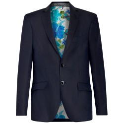 Single-breasted linen blazer