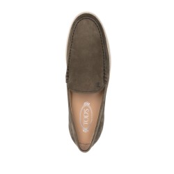 Suede slip-on loafers