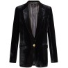 Velvet single-breasted blazer