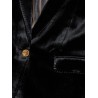 Velvet single-breasted blazer