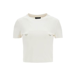 cropped t-shirt with piercing