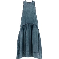 midi poplin dress in