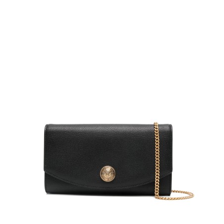 Embl?me leather clutch bag