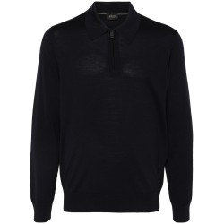 Polo with zip l/s