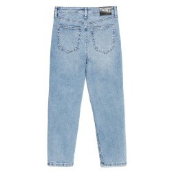 Straight-leg faded jeans