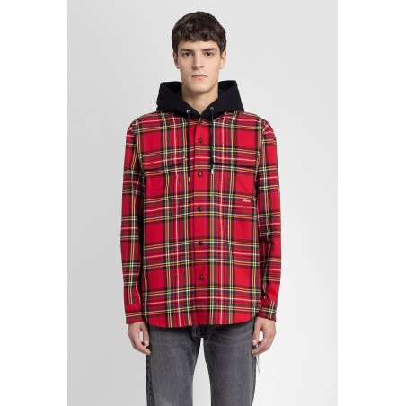 tartan hooded shirt