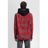 tartan hooded shirt