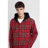 tartan hooded shirt