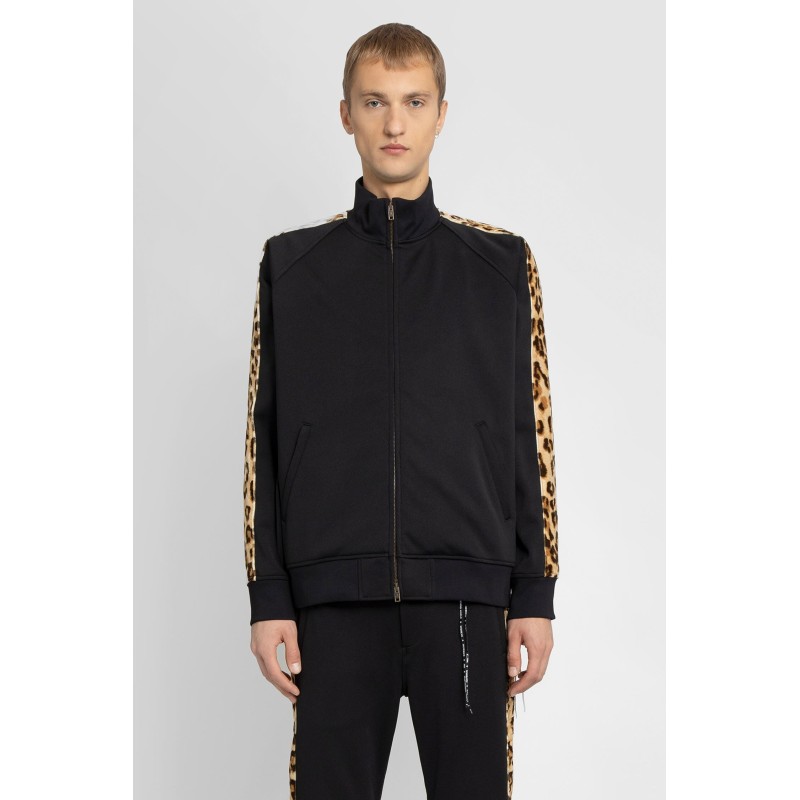 leopard stripes track jacket