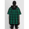 plaid hooded short sleeve shirt