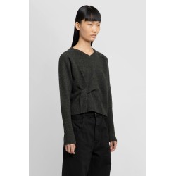 m.y. cropped v-neck origami knit