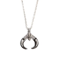 skull alien horn necklace