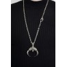 skull alien horn necklace