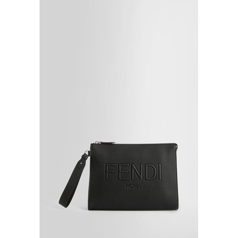 embossed logo pouch