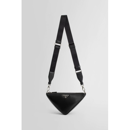 triangle leather shoulder bag