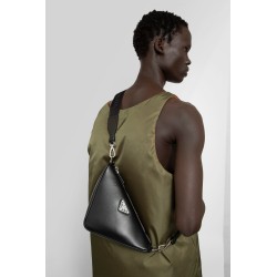 triangle leather shoulder bag