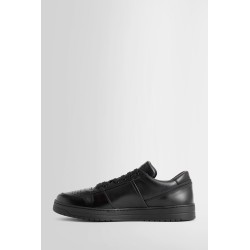 black downtown leather sneakers