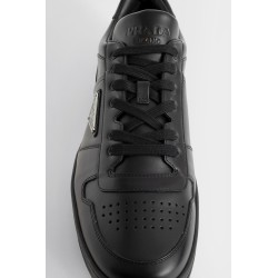 black downtown leather sneakers