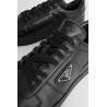 black downtown leather sneakers