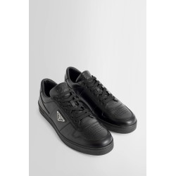 black downtown leather sneakers