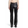 leather flare trousers