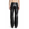 leather flare trousers