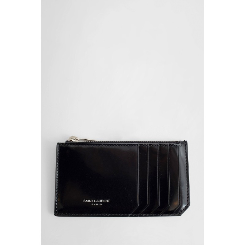 black leather card holder