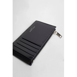 black leather card holder