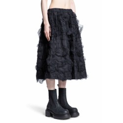 gathered ruffled tulle skirt